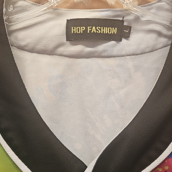 Hop Fashion splatter rainbow button up baseball jersey - Picture 2 of 4